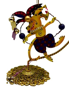 Silvestri Karen Rossi Fanciful Flights Juggler Dog Christmas Holiday Ornament - Picture 1 of 7
