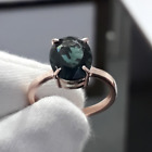 Teal Sapphire Ring-Silver Ring-Mother's Day gift- birthday gift For Her