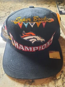 Vintage Denver Broncos Super Bowl XXXII Champions Logo Athletic Hat Cap NEW NWT - Picture 1 of 5