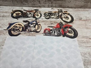 4 hallmark harley davidson greating cards and 3 envelopes - Picture 1 of 5