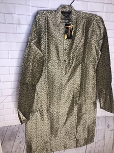 Sojanya Cotton Pathani Kurta Herren Shirt Tunika Camisa Braun Größe S Große 40 In " - Bild 1 von 6