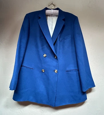 Loro Piana Pietrafesa 100% Worsted Camelhair Double-Breasted Blazer Blue - Image 1 of 4