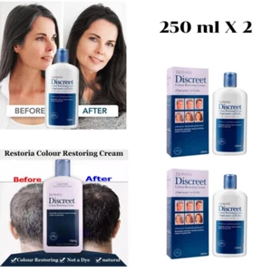 Restoria Discreet Hair Color Restoring Cream Cover Grey Hair Men Women X2 - Picture 1 of 10