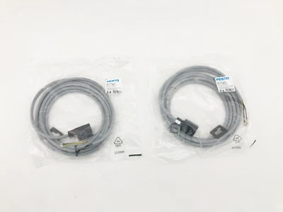 Lot of 2 New Festo KMF-1-24DC-2.5-LED Plug Socket Cables 2.5m 30935 - Image 1 of 4