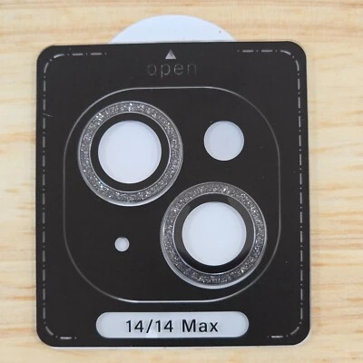 Glitter Grey Camera Lens Protector Ring Cover for iPhone 14 Pro 6.1" Pr Max 6.7" - Image 1 of 4