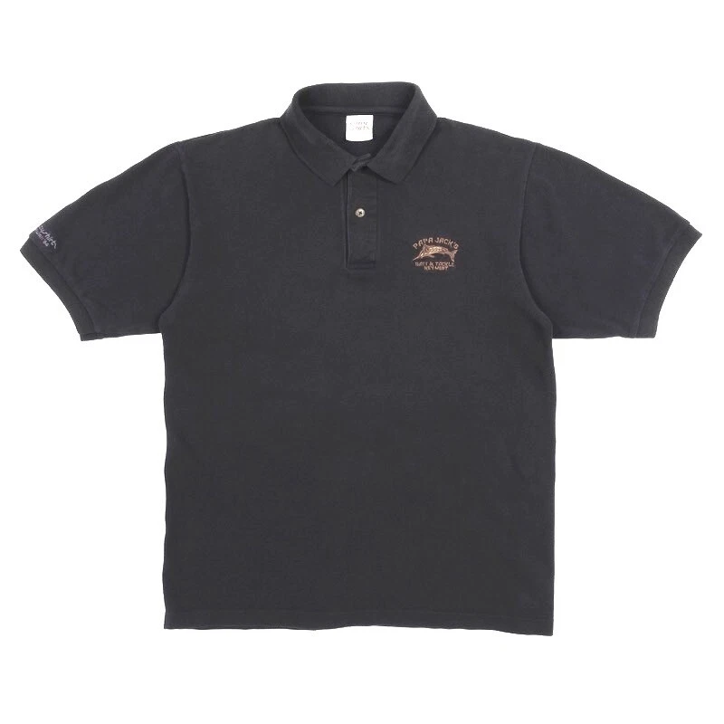 Camisa polo masculina vintage Crazy Shirts Hawaii '64 Key West Papa Jacks isca e equipamento M - Imagem 1 de 4