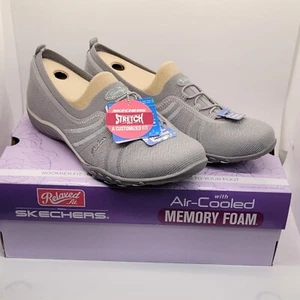 Relaxed Fit From Skechers, Vegan Sz 9 Air Cooled, Memory Foam Womens Shoes Gray - Picture 1 of 9