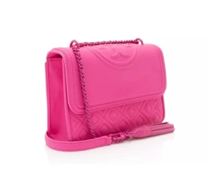 Tory Burch Matte Leather Fleming Small Shoulder Bag - Picture 1 of 11