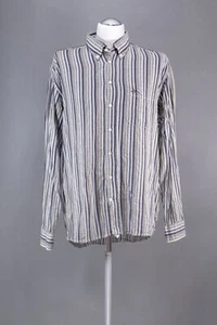 Camel Active Casual Shirt L Brown Beige Striped Long Sleeve Button-Down B1164 - Picture 1 of 5
