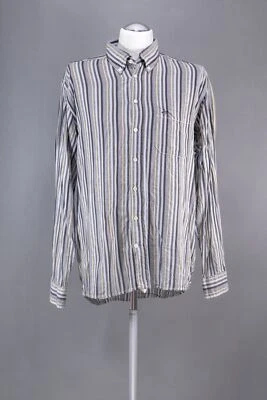 Camel Active Casual Shirt L Brown Beige Striped Long Sleeve Button-Down B1164 - Image 1 of 4
