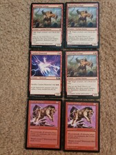 6 Mtg Nm Red 3x Chainwhip Cyclops/ Catalyst Elemental/ 2x Canyon Wildcat