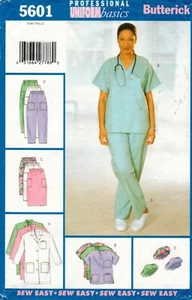 2001 Women's Scrubs Uniform Basics Sz Choice 16W-32W Pattern Butterick 5601 OOP - Picture 1 of 3
