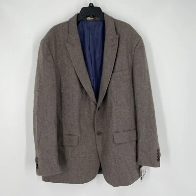 Tasso Elba Men’s Wool Blend Brown Sports Jacket size XXL - Image 1 of 4