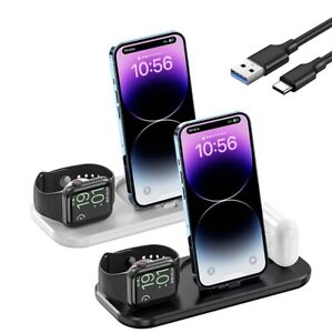 Wireless Charger Dock Charging Station 3in1 For Apple Watch iPhone14 13 12 11 XS