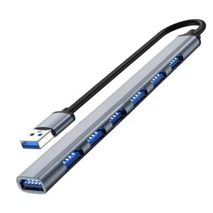 Multi 7-port Splitter High Speed 5Gbps For PC Computer Multiport USB A HUB Port - Photo 1/14