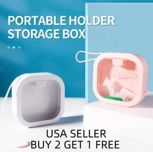 Orthodontic Retainer Holder Storage Box Dental Denture Case Mouthguard Container - Picture 1 of 11