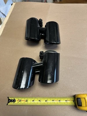 Pair Porsche 911 Tail Exhaust Pipe Stainless Steel Tips Muffler Ends OEM Used - Image 1 of 4