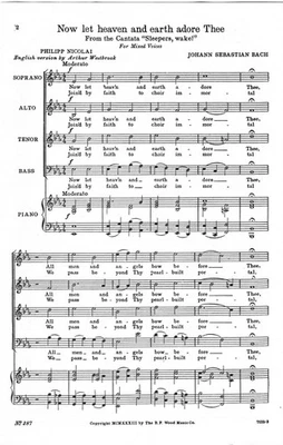 Now Let Heaven and Earth Adore Thee – J.S. Bach (Arthur Westbrook English Versio - Image 1 of 2