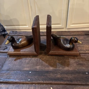 Vintage Buchstützen Ente aus Holz - Bild 1 von 6