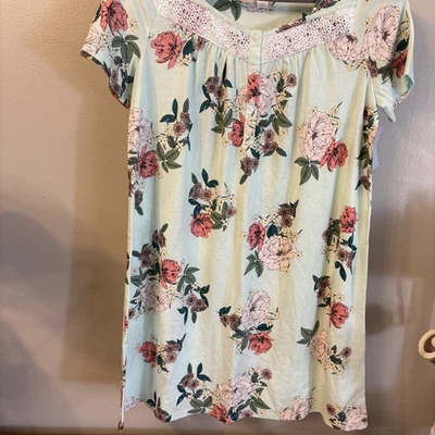 adonna nightgown NWT Floral Side M Short Sleeve NWT - Image 1 of 4