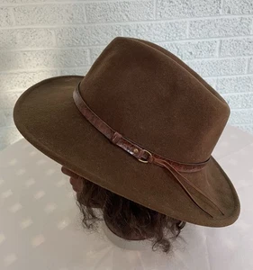 Country Gentleman 100 % Wolle wasserabweisend Fedora Hut groß braun - Bild 1 von 10