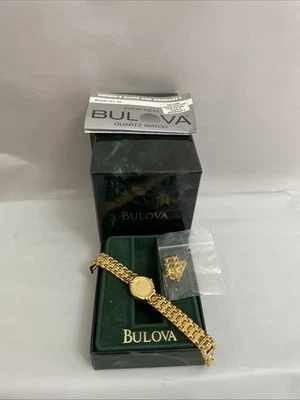 Bulova Gold Ton Women’s Quartz Watch 97L135 New Battery - Image 1 of 4
