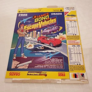 Kanada Französisch 1992 1993 Nabisco Shreddies James Bond jr TV Spielzeug Müslischachtel Kinder  - Bild 1 von 24
