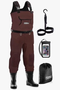 Foxelli Chest Waders, Waterproof 4mm Neoprene Hunting & Fishing Waders Size 10 - Picture 1 of 2