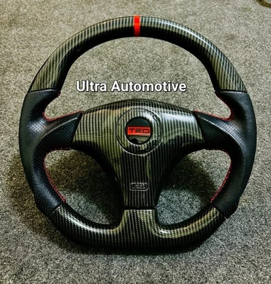 Toyota TRD Customize Carbon Fiber Steering Wheel MK4 MR2 CELICA MR-S Alteeza JZX - Image 1 of 4