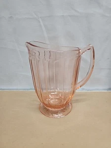 Jeannette Pink Depression Glass Sierra Pinwheel 6 1/2" 32 Oz. Pitcher - Picture 1 of 15
