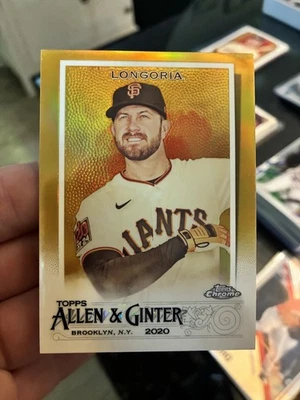 Evan Longoria 2020 Topps Allen & Ginter Chrome Gold Refractor /50 #173 - Image 1 of 3