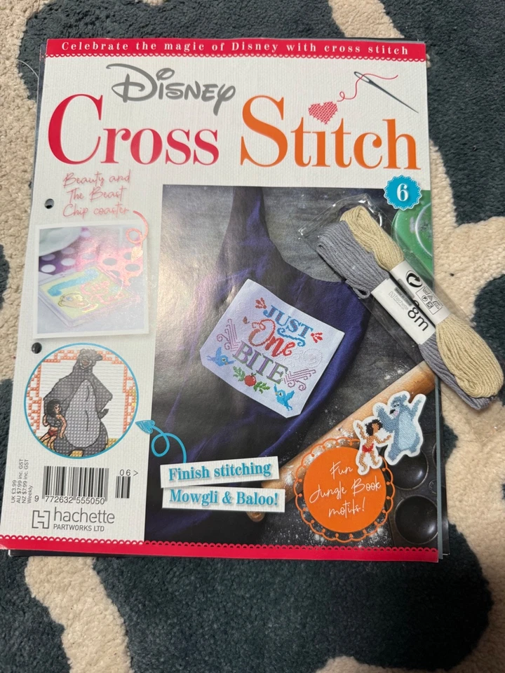 Hachette Disney Cross Stitich Issue 6 Jungle Book Snow White Lion King - Image 1 of 4