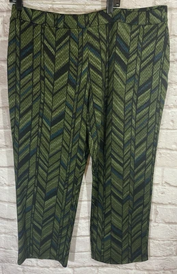 Susan Graver Pull On Pants Size XLP Petite Chevron Print Artsy Boho Retro Geo - Image 1 of 4