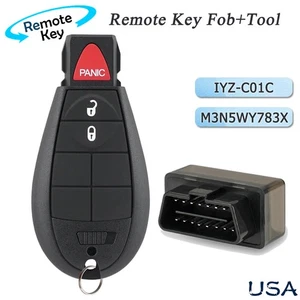 IYZ-C01C M3N5WY783X Remote Key Fob + DIY Tool For 2008 -2014 Dodge Grand Caravan - Picture 1 of 11