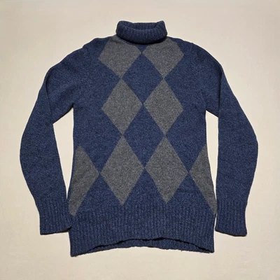 Levi's красный вкладка длинный свитер женский размер L синий кабель вязаный пуловер насмешливый воротник - Изображение 1 из 4