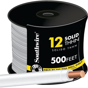 Southwire 11588158 12 Solid Building Wire, White, 500 Ft. - Quantity 1 - Picture 1 of 2