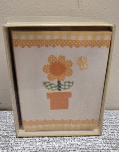 Vtg MEAD Montag DAISY DO Blank 12 CARDS & ENVELOPES Flower Pot Butterfly  - Picture 1 of 9