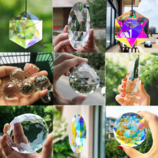 Feng Shui Faceted Crystal Prism Hanging Glass Suncatcher Chandelier Pendant