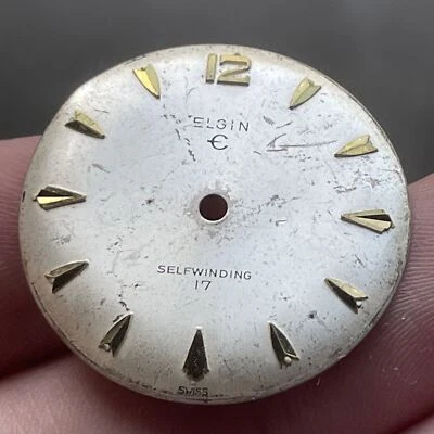 VTG Elgin Watch Co. Swiss Watch Face PARTS - Image 1 of 4