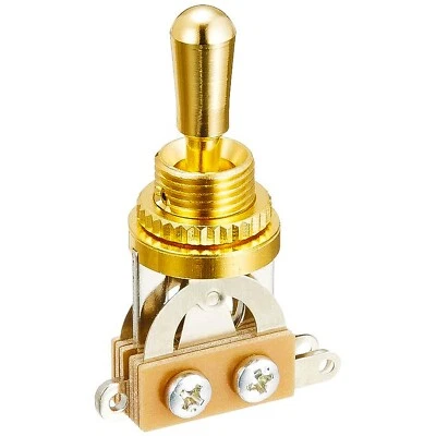 NEW GOLD Straight SHORT 3-Way Toggle Switch for Gibson Epiphone Les Paul Guitar - Image 1 of 3