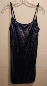DREAMGIRL Women's Blue Sequin Mini Dress Halloween Costume Cosplay Size XL - Picture 1 of 12