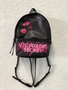 Victoria's Secret Scribble Print Small City Mini Black Backpack NWT - Picture 1 of 4