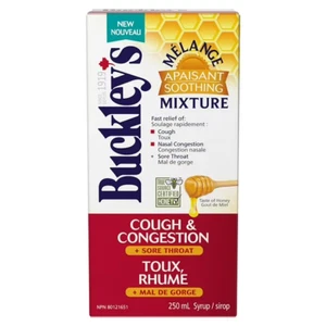 NEW Buckley's Soothing Mixture Cough Congestion Syrup 250mL CANADA - Picture 1 of 3