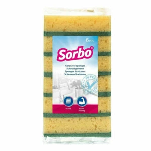 Paquete de 6 esponjas fregadoras Sorbo amarillo - Imagen 1 de 3