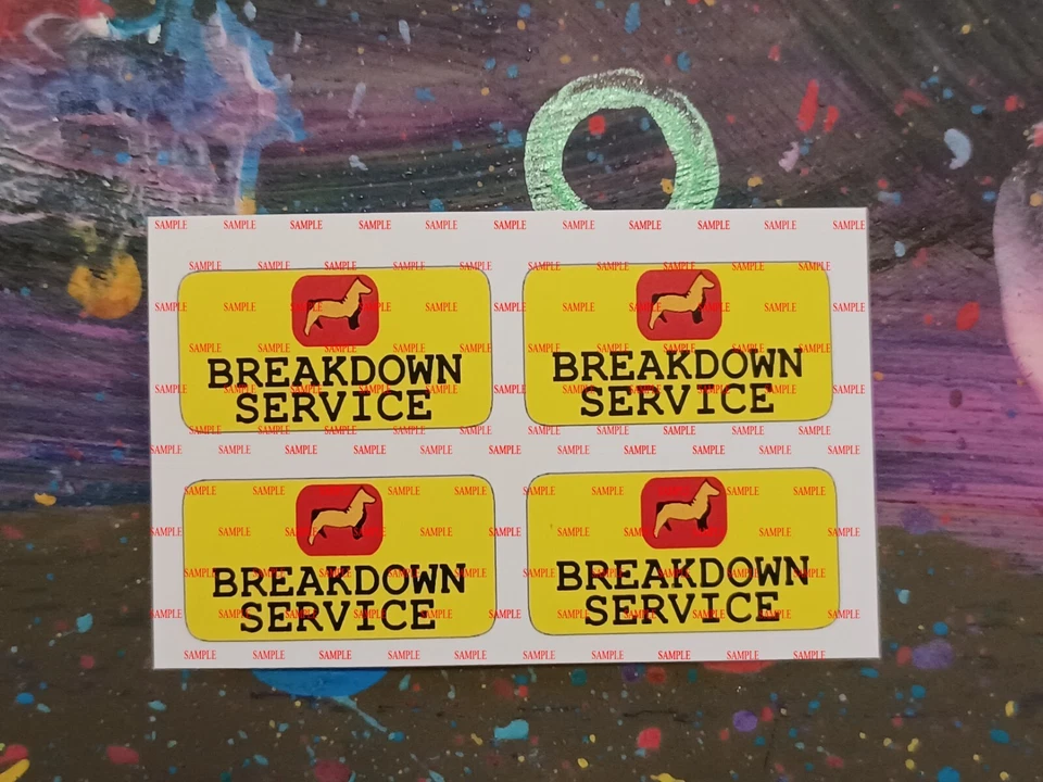 Corgi 477 Land Rover Breakdown Truck Early Tin Canopy Reproduction Stickers - Image 1 of 1