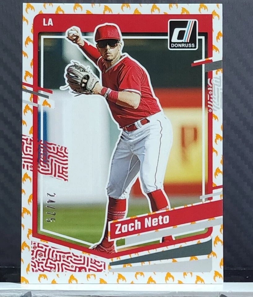 Zach Neto - 2023 Donruss ON FIRE SP /75 #103 - Angels RC - Image 1 of 2