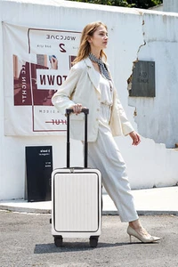 Luggage Trolley Bag Case Cabin Suitcase with Front Laptop Compartment 38X30X58cm - Picture 1 of 10