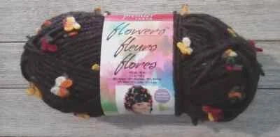 crochet premiere flowera yarn pom pom knit 1 skein 100 grams 3.5 oz brown new - Image 1 of 4