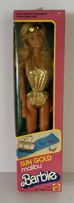 Muñeca Barbie Sun Gold Malibú Mattel #1067 Nueva 1983 Alta Moda Coleccionable Foto 1 de 4