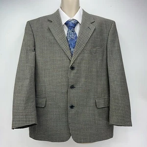 Jaeger Jacket Blazer Men's Size 44R Wool Check Vintage Made In UK (EUR 54S) - Picture 1 of 16